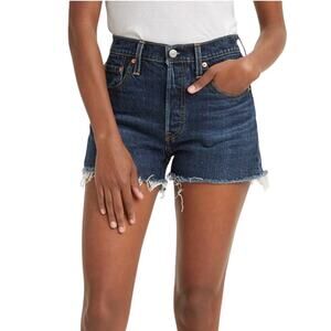 Levi’s 501 Cutoff Shorts Sz 29 High Rise Distressed Raw Hem Medium Wash